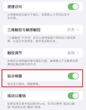 金华苹果授权维修站分享iPhone轻点无法唤醒怎么办 