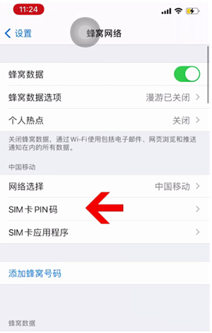 金华苹果14维修网分享如何给iPhone14的SIM卡设置密码 