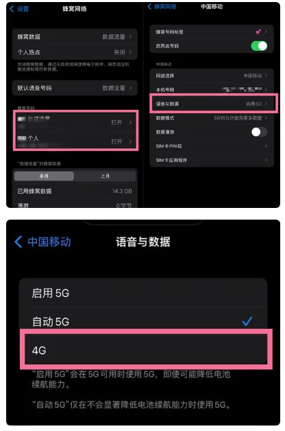 金华苹果手机维修分享iPhone14如何切换4G/5G? iPhone14 5G网络切换方法 
